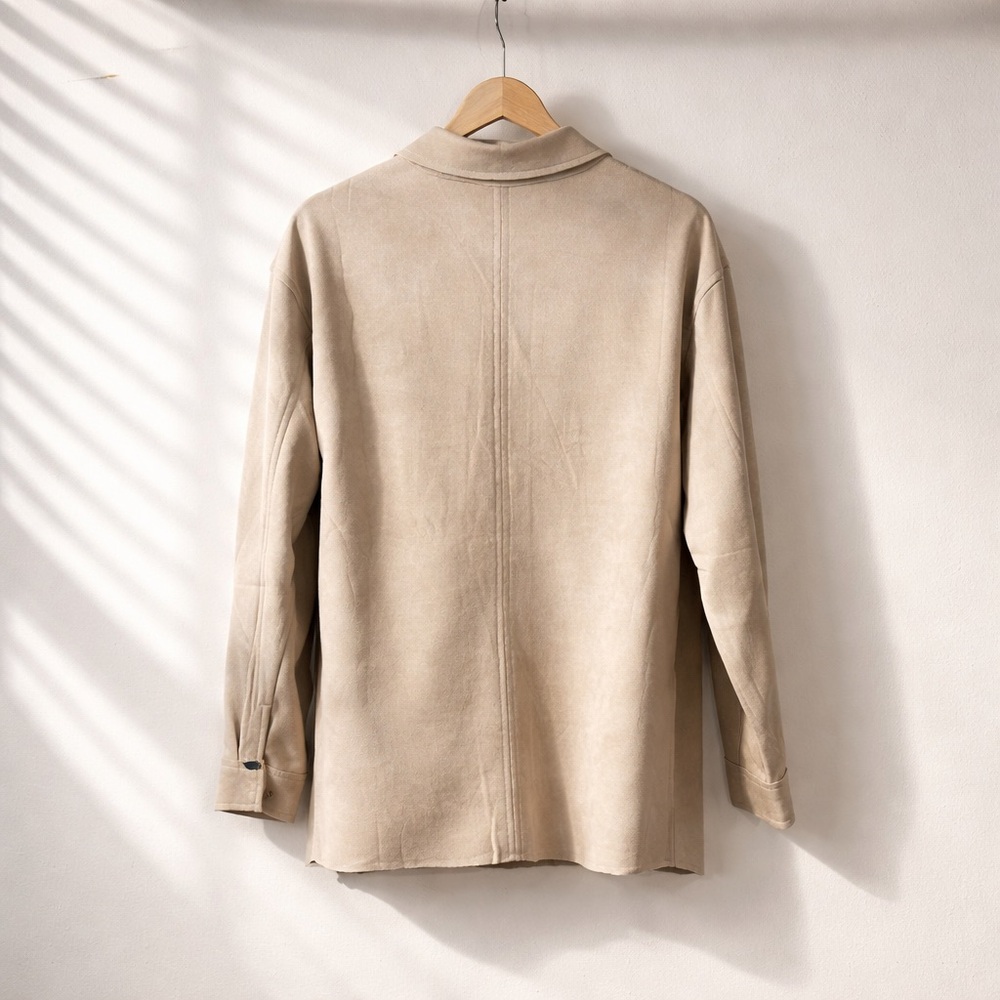 Mystree Beige Button-Down Shacket NWT - image 2